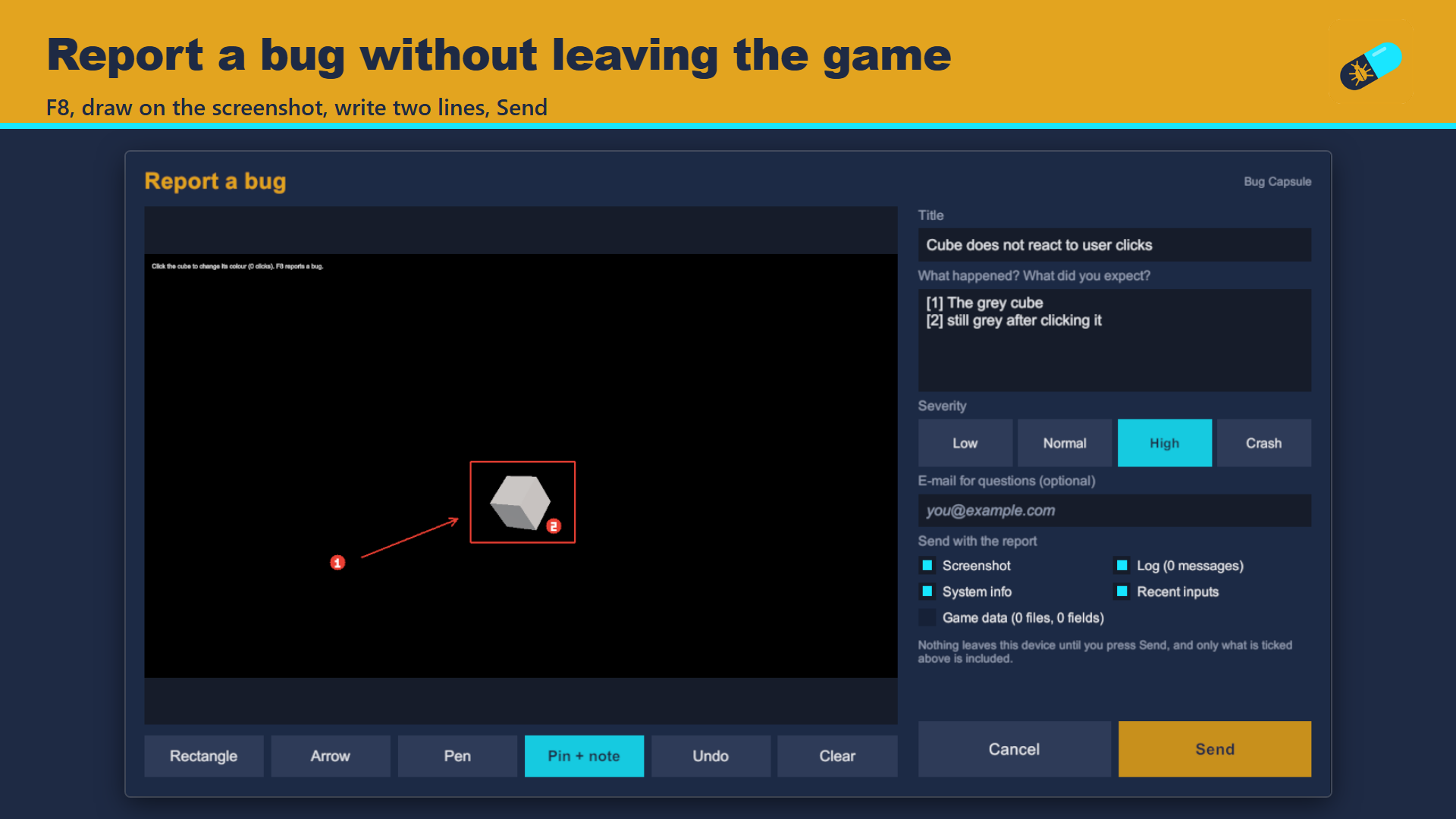 Bug Capsule screenshot 1
